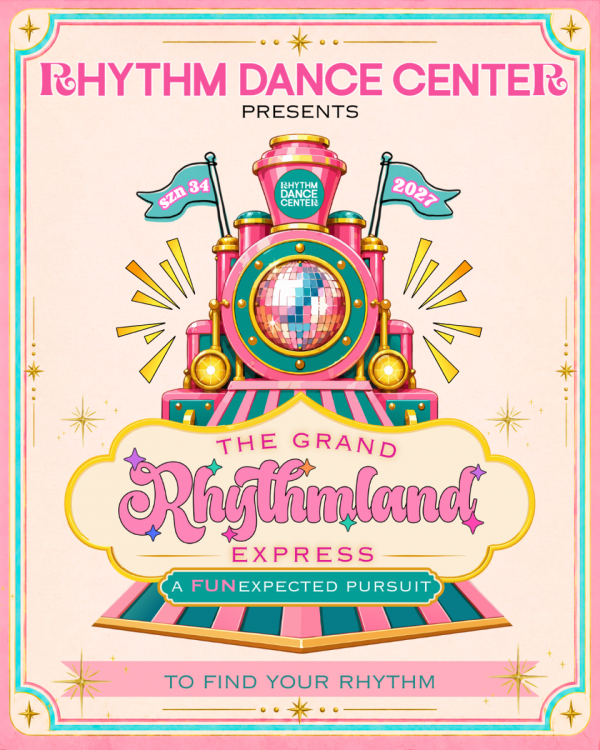 Have you heard the news? The Rhythm Reveal has happened…we can let the FUN begin! Our 2027 Year-End Show theme is THE GRAND RHYTHMLAND EXPRESS: A FUNexpected Pursuit!